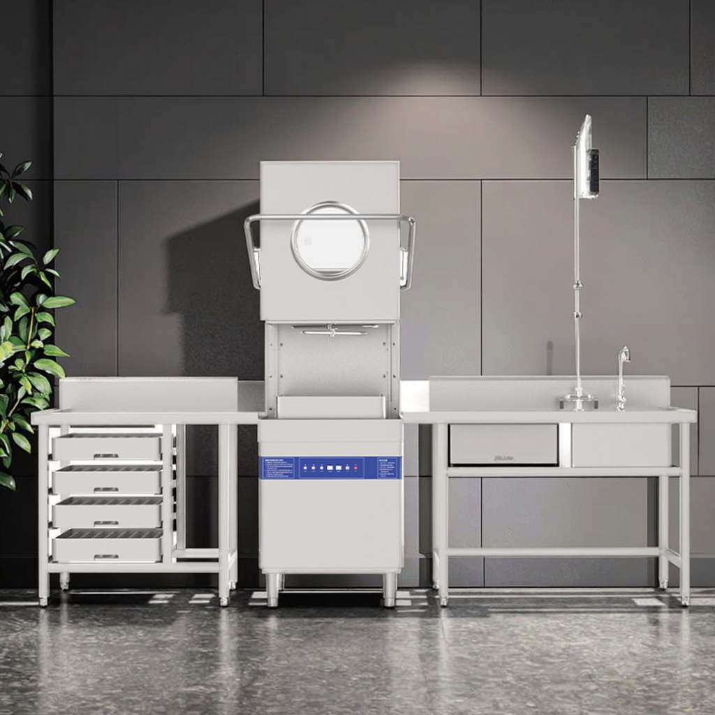 Smart Hood Type Dishwasher Fully Automatic Commercial Dishwasher for Restaurant Kitchen Dishwashing