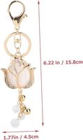 Porte-clés pendentif fleur de tulipe pour homme, breloque élégante pour sac à main, accessoires pour clés de voiture, portefeuilles et sacs à dos