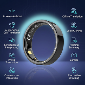 Anillo Inteligente IOS de Acero Inoxidable con Carga Inalámbrica, Clonación de Voz IP68, Resumen de Reuniones y Mapa Detallado, Anillo con IA - Product Image 1