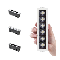 Spot LED encastré moderne 30W pour intérieur, lumière linéaire en aluminium, 2700K 3000K 5000K CCT, carré, encastré pour hôtels