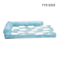 Canapé-lit pour chien de luxe, amovible, lavable, imperméable, à motif uni, avec coussin épaissi pour un sommeil profond, toutes saisons, vente en gros