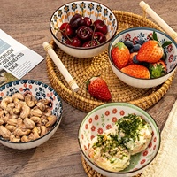 YCB-222 Ensemble de bols en céramique pour restaurant, style japonais coréen, 4,5 pouces, petit coffret cadeau, pour riz, soupe, ramen, pas cher