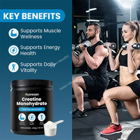 Ausreson OEM Créatine Monohydrate en Poudre – Complément Nutritionnel Sportif pour Adultes – Énergie Musculaire et Accélération de la Récupération – Poudre de Créatine pour la Gym