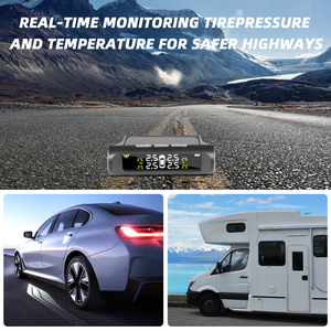 Năng lượng mặt trời Powered TPMS kỹ thuật số Xe áp suất lốp báo động hệ thống màn hình tự động an ninh Lốp Áp suất & nhiệt độ cảnh báo lốp Đồng hồ đo - Product Image 3