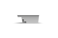Piscine rectangulaire moderne et minimaliste de petite taille avec marches, pour villa, cour, piscine extérieure, piscine de loisirs familiale