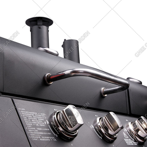 Barbecue de luxe à gaz et charbon de bois-Grilles en fonte Conception de chariot pour 5 personnes et plus, 112 pièces Accessoires pour jardin/cour - Product Image 4