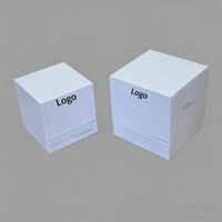 Échantillon Gratuit - Boîte Rigide en Carton Blanc Écologique avec Couvercle Carré et Base, Finition Mate, Éponge Intégrée pour Emballage Cadeau de Bougies et Parfums