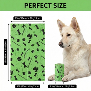 इको फ्रेंडली थोक तैयार स्टॉक एपी एचडीपे डिस्पोजेबल मानक आकार लैवेंडर सुगंधित पालतू जानवरों के बैग रोल - Product Image 4