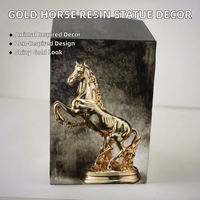Sculptures d'art de bureau en résine à chaud de style européen Feng Shui, design cheval, collection de mode, décoration intérieure