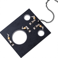 Pilier de soumission BDSM professionnel en bois pour couples, robuste en contreplaqué de bouleau, avec quatre cadenas, chaîne sécurisée, design portable pour l'entraînement des esclaves