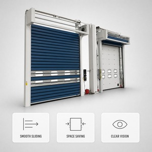 Porte rapide en spirale en aluminium, coupe-vent, pour garage, à haute vitesse, isolante, importée, personnalisée en usine, pour l'industrie. - Product Image 3
