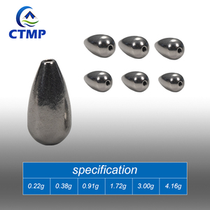 New Tungsten <span class=keywords><strong>Teardrop</strong></span> Mồi Câu Cá Với Lỗ Câu Cá Trọng Lượng - Product Image 6