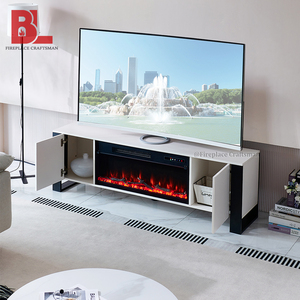 Cheminée électrique en bois nordique F-646, meuble TV de 63 pouces, style moderne et luxueux avec foyer électrique - Product Image 4