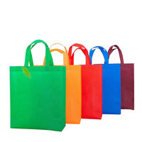 Sacs fourre-tout recyclables et économiques, personnalisables avec logo, réutilisables, en tissu écologique non tissé, pour courses, avec poignées en lettres