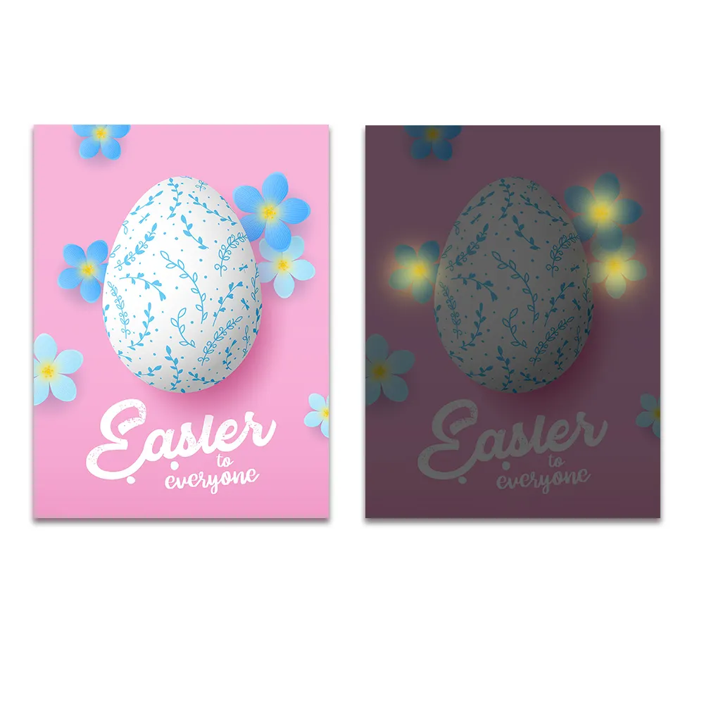Happy Easter Canvas Painting Eggs Red Hearts Gold Stars Pink Background Kids Girls Newborn Portrait Shoot Greeting Card Wall