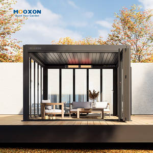 Pérgola Exterior Resistente <span class=keywords><strong>con</strong></span> Persianas Eléctricas para Control del Viento y la Lluvia - Product Image 1