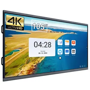 Professional Custom 105 Inch Ultra Thin 21:9 4K Digital Smart Board All In One Meeting Classroom Teaching interactive whiteboard