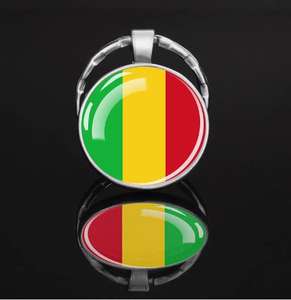 Porte-clés et pendentif de sac en verre, motif drapeau national égyptien, avec fleur en cristal, bijou souvenir de <span class=keywords><strong>voyage</strong></span> - Product Image 6