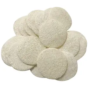 2.36 inches Round Original Natural Bath Loofah Sponge Pad Scrub Loofah Sponge Cleaning Brush