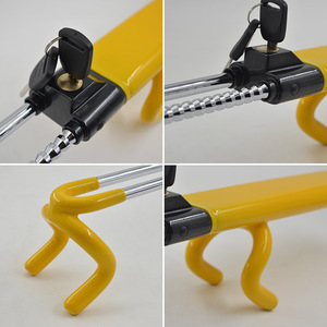 Serrure <span class=keywords><strong>antivol</strong></span> de véhicule Pince à longueur réglable Double crochet <span class=keywords><strong>Barre</strong></span> de verrouillage du volant - Product Image 5