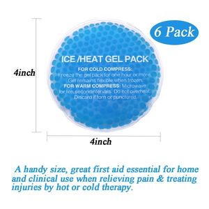 Produits les plus vendus 2026 – Compresse chaude/froide personnalisée en forme ronde avec billes de gel et logo - Product Image 4