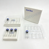 Boîte de réfrigération étanche avec logo personnalisé, étiquette et boîte à peptides 2ml/3ml/10ml, plateau en plastique pour flacons 3, 5 ou 10 pièces, boîte en papier