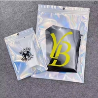 Sac en plastique Mylar transparent holographique personnalisé, refermable, anti-odeur, petit format, avec fermeture éclair, pour l'emballage alimentaire et les snacks - Offre Spéciale