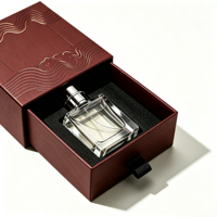 Boîte d'emballage de parfum personnalisée de luxe, vide, avec insert en mousse EVA noire, acceptant l'impression de logo OEM