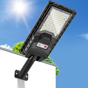 Lampe solaire murale à haute luminosité à prix avantageux, avec batterie, télécommande, indice de protection IP65, pour la sécurité du jardin et des routes - Product Image 1