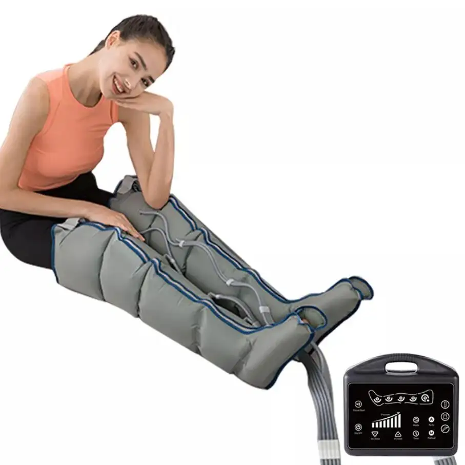 نظام ضغط الساق الانتعاش المهنية ضغط رياضي الهواء الاسترخاء القدم والساق الحذاء الانتعاش