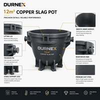 Pot à Scories de Cuivre DURNEX 12m³ |   Pot à Scories en Acier Coulé Robuste pour la Fusion du Cuivre et les Usines Métallurgiques