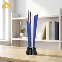 Nouvelle Arrivée 2026 – Trophée Moderne Écologique en Métal Bleu Élégant, Gravé, Design Géométrique Sportif – Récompense Premium pour Reconnaissance d'Entreprise