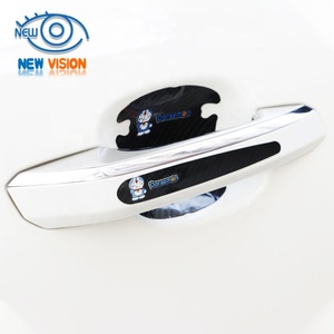 Logotipo personalizado 3D <span class=keywords><strong>5D</strong></span> de fibra de carbono mango de la puerta de coche Protector de la etiqueta engomada - Product Image 3