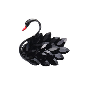 Nuevo Producto: Broche de Cisne Negro con Pedrería y Electrochapado Rosa, Regalos para el Día de la Madre, Broches de Lujo para Mujer, Recuerdos para Bodas y Fiestas - Product Image 4