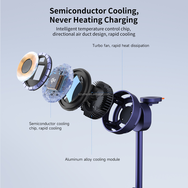 New Product Industrial Multifunctional Magnetic Wireless Charging Semiconductor Cooling  iPhone for Chargers Stand M09
