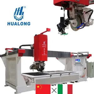 Huong – machine à pierre HKNC-650J, combinaison scie à pont et Jet d'eau, 5 axes cnc, Jet de scie à eau pour pierre, marbre, granit