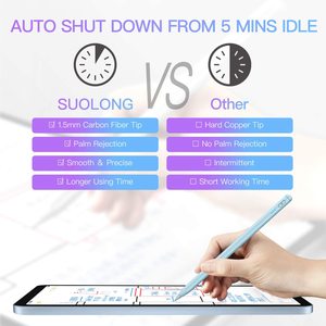 Stylet capacitif actif bleu ciel personnalisé pour tablette iPad, compatible <span class=keywords><strong>Apple</strong></span> <span class=keywords><strong>Pencil</strong></span>, avec rejet de la paume pour écran tactile - Product Image 6