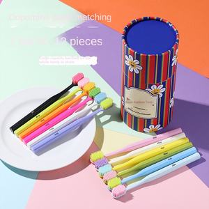 Bunte Zahnbürsten-Geschenkbox 12 Stück Erwachsene Männer Frauen Paar Weiche Nylon Zahnbürste mit Breitem Kopf - Product Image 4