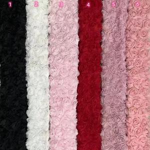 12 couleurs dentelle broderie 3D Rose fleur tissu - Product Image 1
