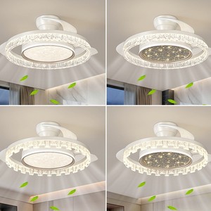 Ventilador de techo invisible Dongbao con luz LED regulable, control inteligente para dormitorio, sala de estar, restaurante, con control remoto - Product Image 3