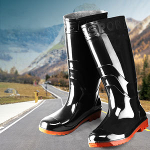 WXL482 الذكور في الهواء الطلق أحذية ماء PVC للماء أحذية عمل عالية منتصف العجل الرجال عدم الانزلاق العمل Rainboots - Product Image 4