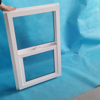 Fenêtre coulissante Châssis inférieur Fenêtre à guillotine simple Fenêtres en vinyle blanc à guillotine double avec ventilateur de clouage