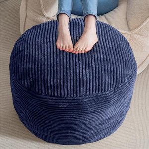 Repose-pieds <span class=keywords><strong>pouf</strong></span> <span class=keywords><strong>rond</strong></span> Offre Spéciale avec velours côtelé rembourré pour repose-pieds avec <span class=keywords><strong>coussin</strong></span> <span class=keywords><strong>de</strong></span> remplissage en mousse déchiquetée pour salon chambre - Product Image 5