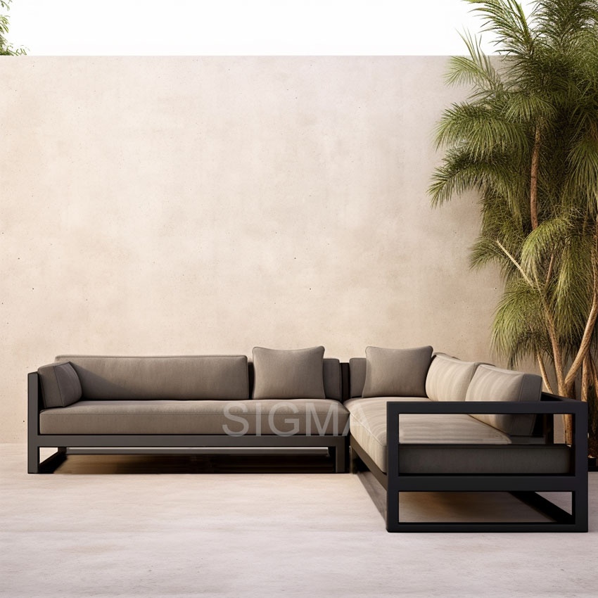 High quality all weather home patio garden furniture metal aluminum sofa set