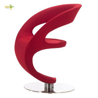 Chaises de bar décontractées sans accoudoirs à la mode, meubles de loisirs avec base ronde en acier inoxydable