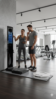 Pemindai Bentuk Tubuh 3D 360 Derajat Mesin Pengukur Dimensi Tubuh Gym Sensor 8 Titik Laporan Data Cetak Koneksi Aplikasi
