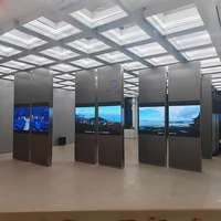 Cloisons de bureau mobiles pliables modernes personnalisées en usine avec cadre métallique - Usage commercial