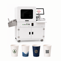 Máquina de Impresión Flexográfica Automática de Alta Velocidad CMYK para Vasos de Papel con Sistema de Secado UV, Línea de Producción de Vasos Desechables para Café
