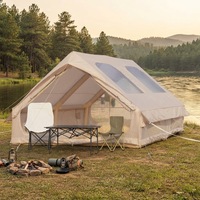Tente Gonflable Automatique Épaisse et Imperméable de 12 m² avec Grande Fenêtre Panoramique, Tente de Toit en Tissu Oxford pour l'Intimité, Adaptée à Toutes les Saisons