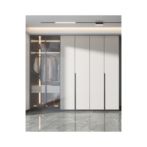 Modern Acrylic Walk in <strong>Closet</strong> Wardrobe Para Habitacion Custom Systems Design Wood Bedroom Cupboard - Product Image 3
